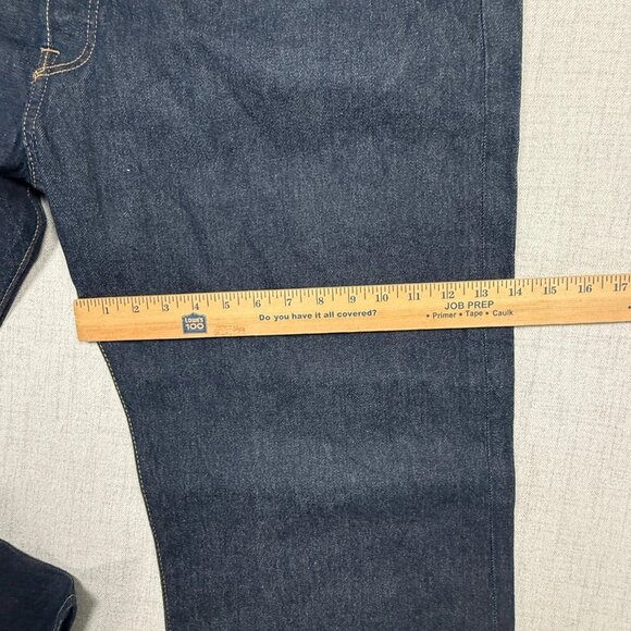 Levi's 501 Straight Leg Button Fly Blue Dark Wash Denim Size 48x30 NWT - Picture 6 of 12